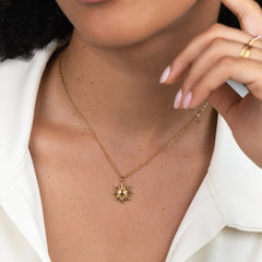 Vioraia Golden Sunburst Necklace
