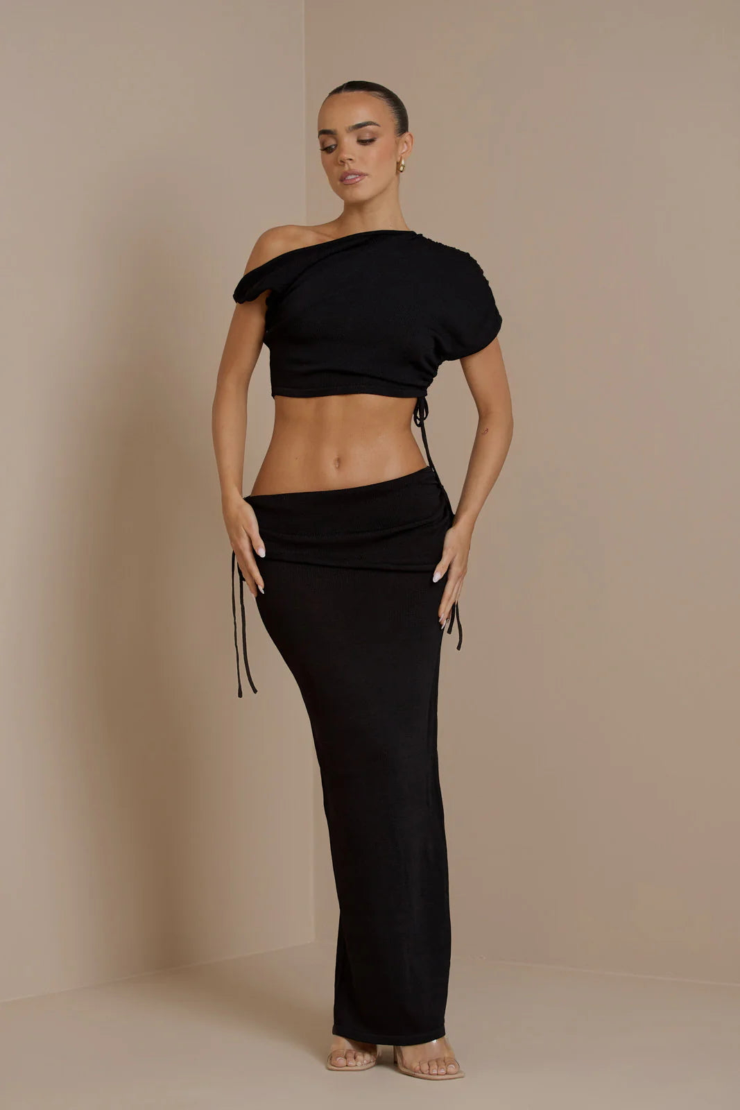 YRIS KNIT CO-ORD | BLACK - SALE