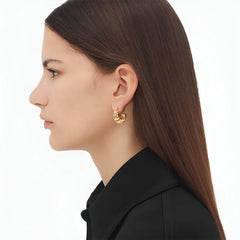 Vioraia Natalie Spiral Hoop Earrings