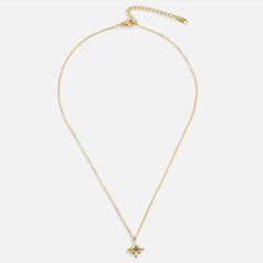 Vioraia Guiding Star Emerald Crystal Necklace