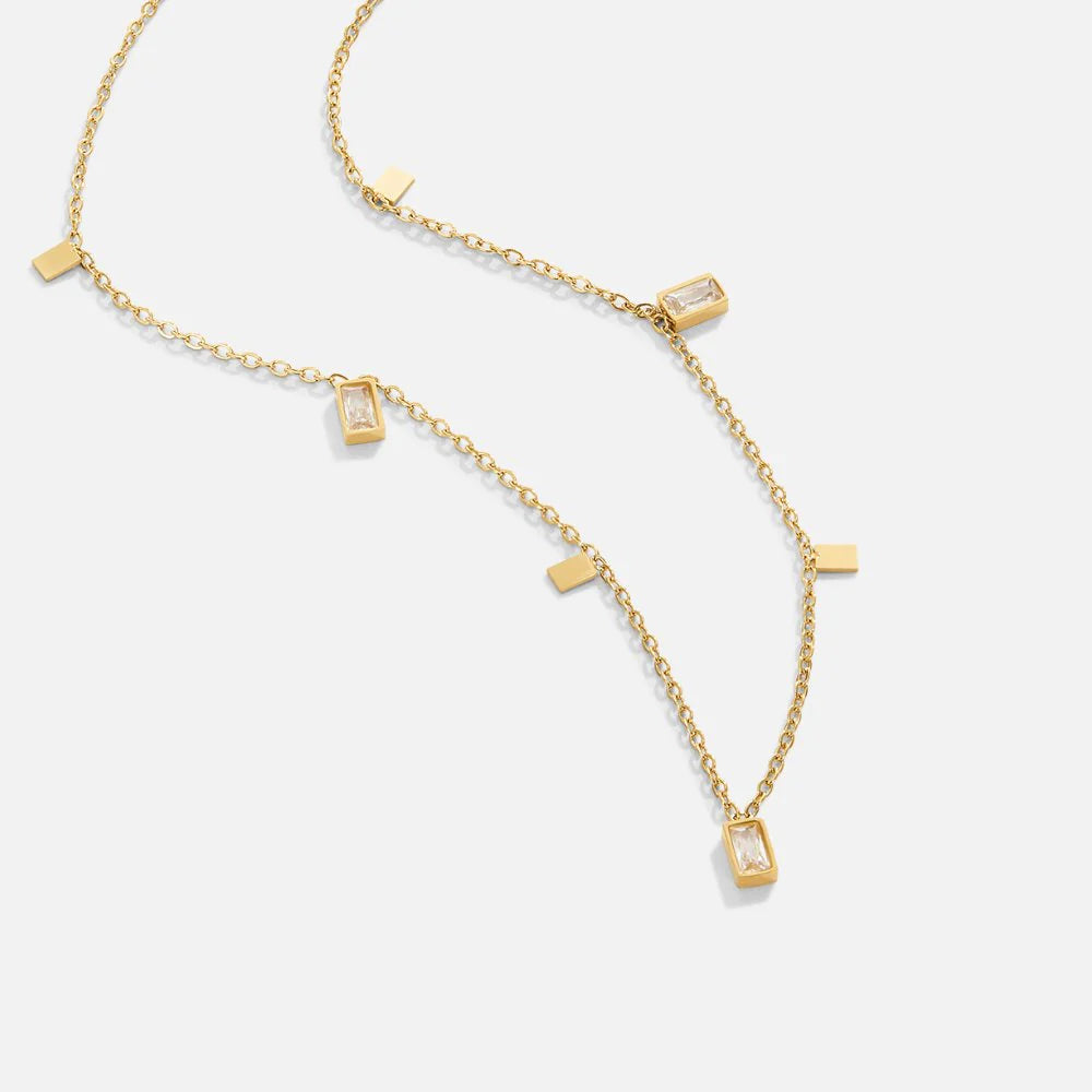 Vioraia Lena Rectangle Crystal Necklace