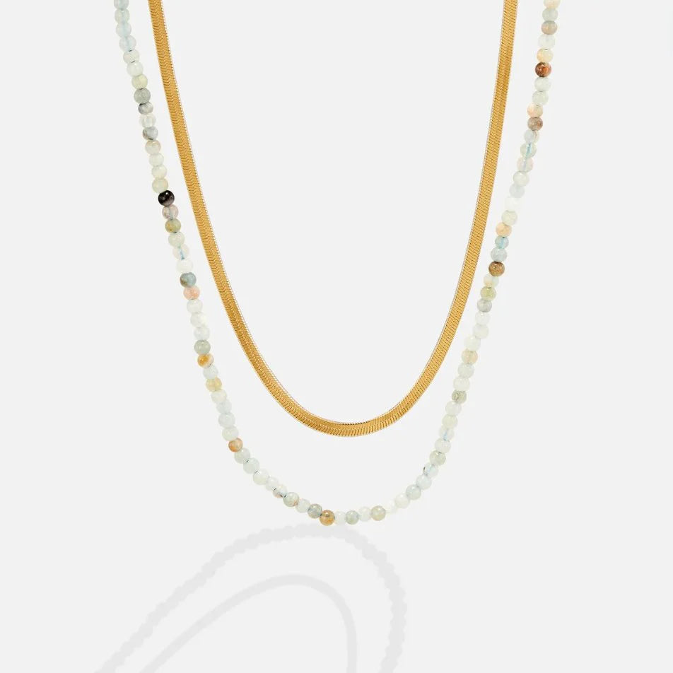 Vioraia Neesa Stone Beads Layered Necklace