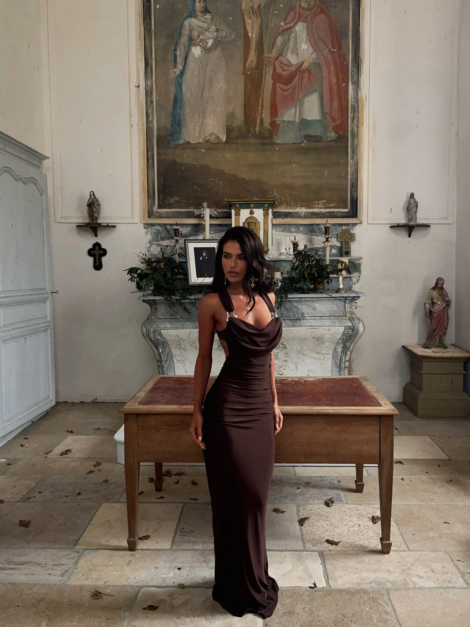 Lucy's PRIA MAXI DRESS CHOCOLATE