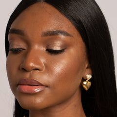 Vioraia Saint Heart Pendant Earrings