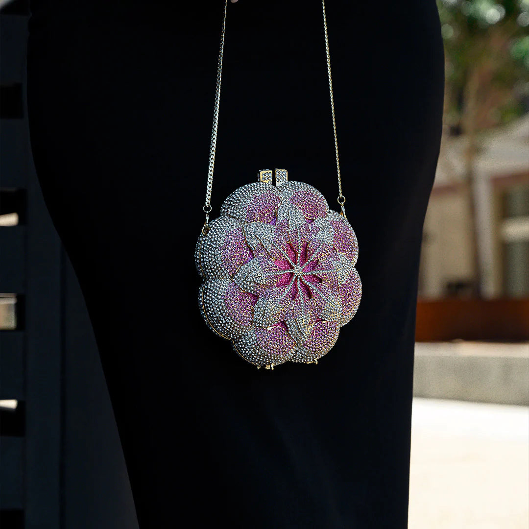Vioraia Jeline Flower Clutch Bag