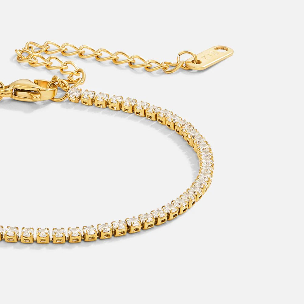 Vioraia Cordelia Gold Tennis Bracelet
