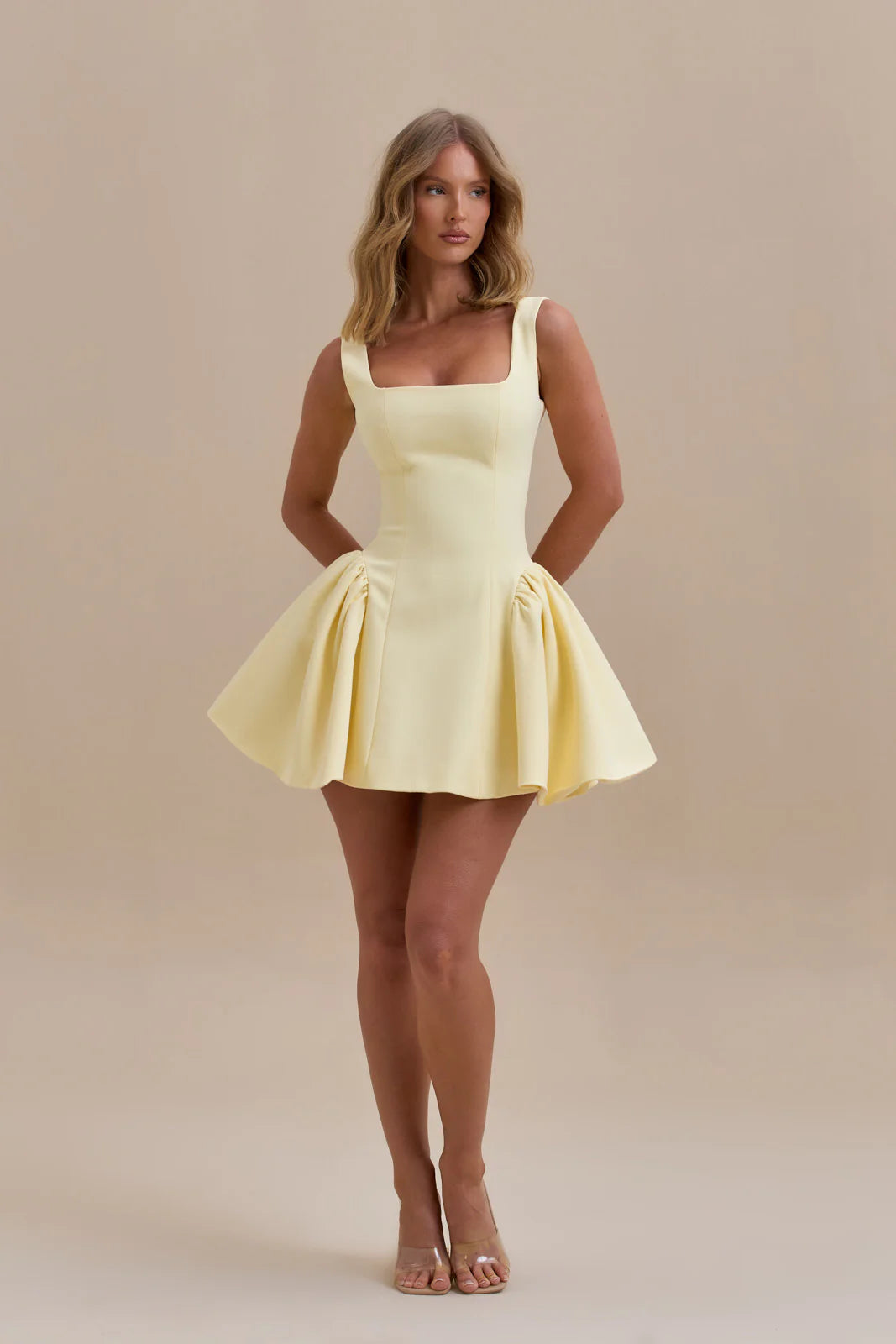 SABRINA MINI DRESS | LEMON
