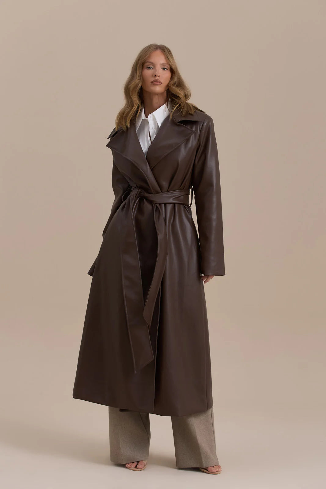 ANUSHKA TRENCH COAT | CHOCOLATE