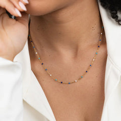 Vioraia Dreamy Blue Bead Necklace