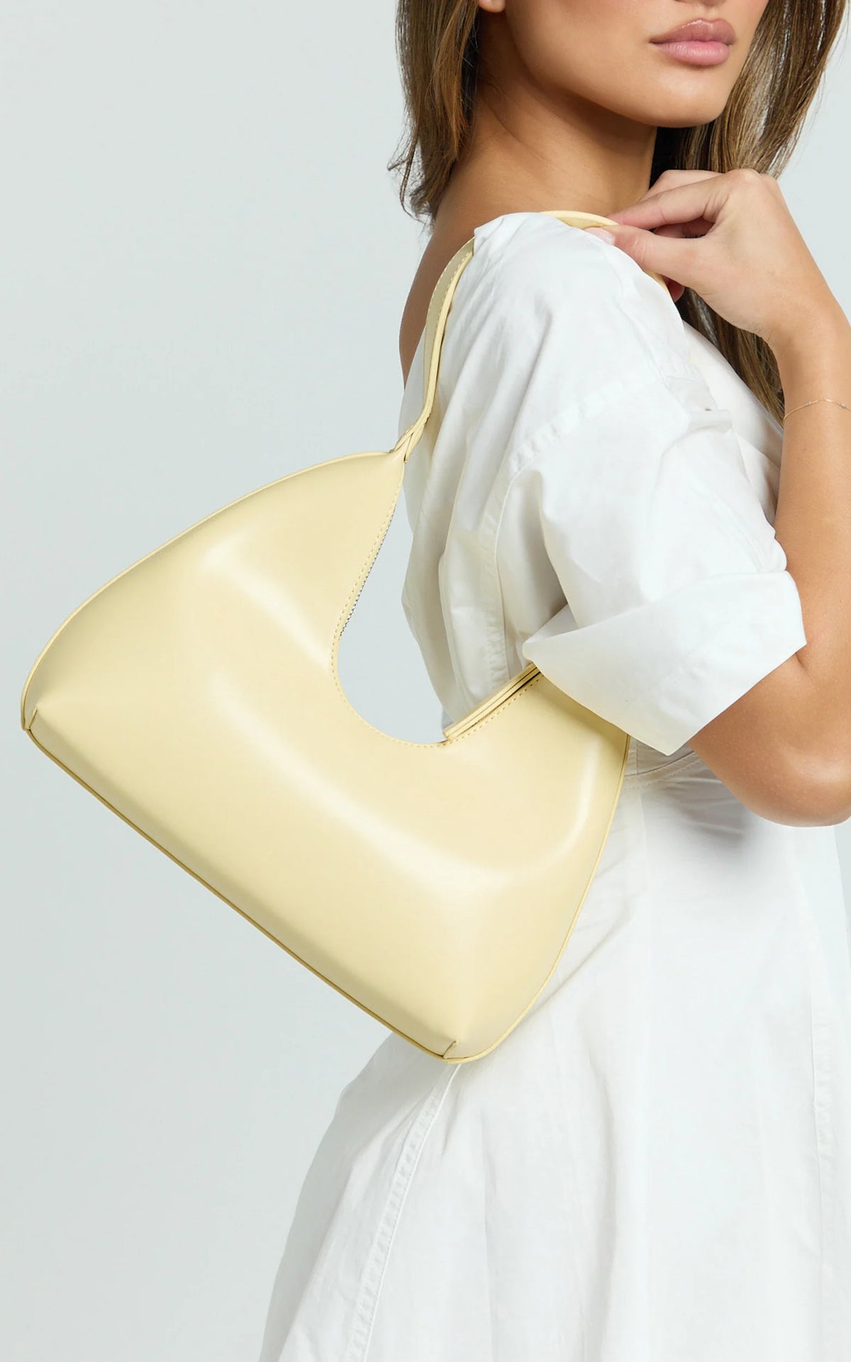 Vioraia Calabasas Bag - PU Shoulder Bag in Butter Yellow