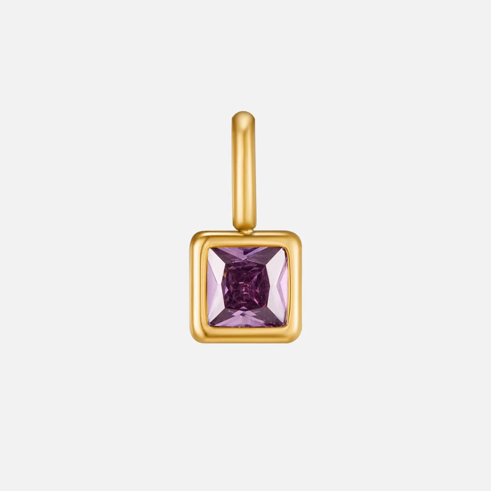 Vioraia Square Pendant Birthstone Necklace