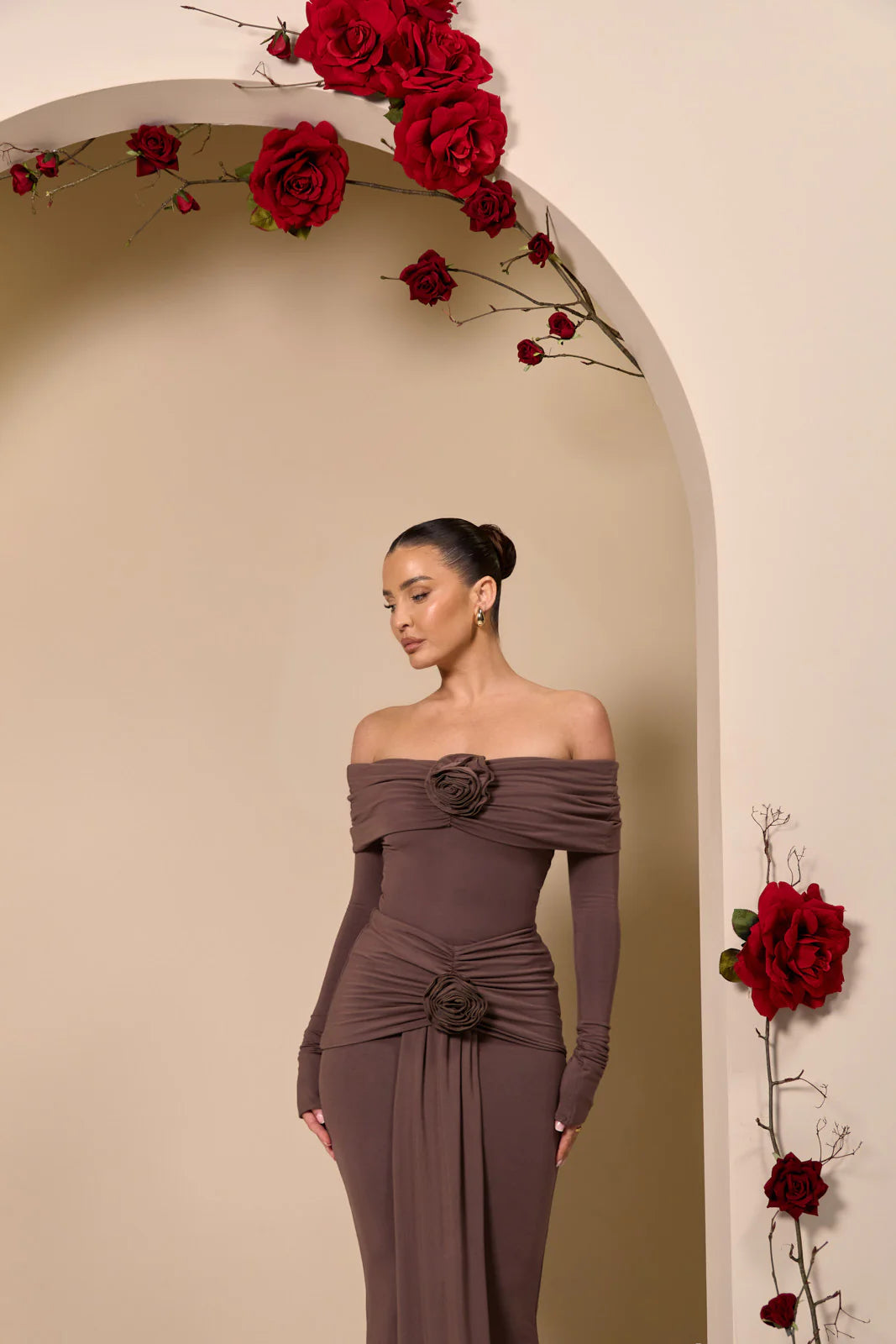 BELLE ROSE BODYSUIT | CHOC - SALE