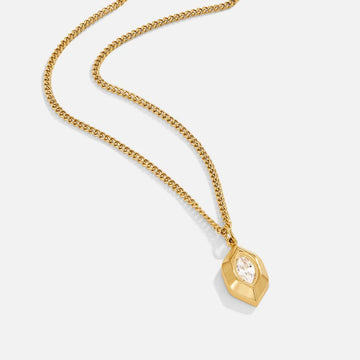 Vioraia Aliyah White Crystal Necklace