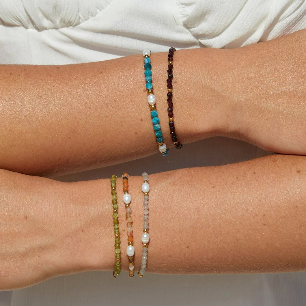 Vioraia Green Peridot Bead Bracelet