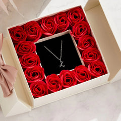 Vioraia Silver Letter Heart Necklace