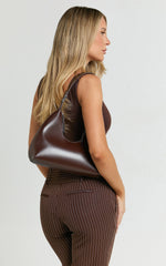 Vioraia Calabasas Bag - PU Shoulder Bag in Chocolate