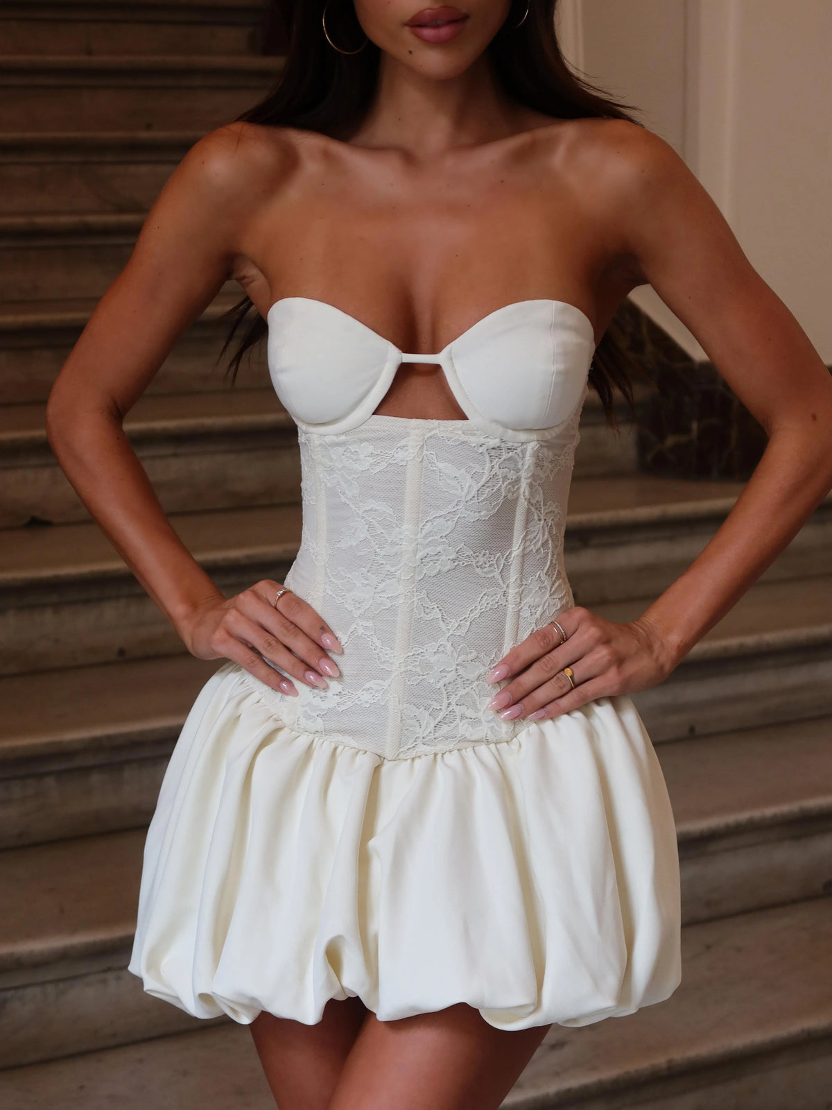 Lucy's TILDA MINI DRESS IVORY