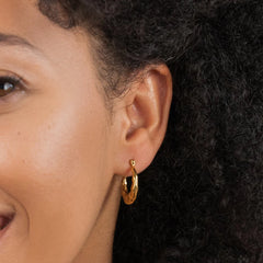 Vioraia Anaya Geometric Gold Hoop Earrings