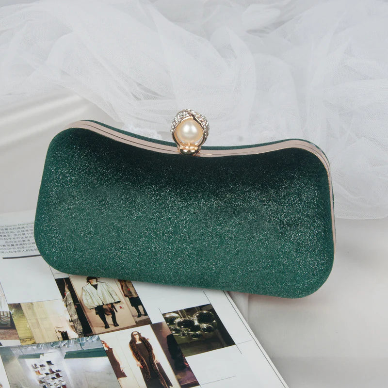 Vioraia Megan Velvet Clutch Bag