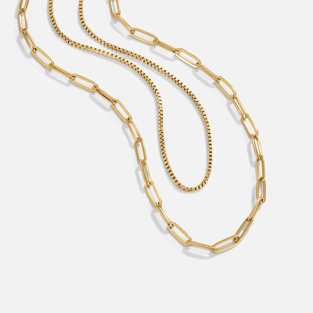 Vioraia Amanda Layered Gold Chain  Necklace
