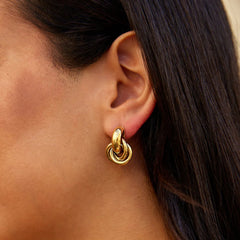 Vioraia Sofia Twisted Gold Hoop Earrings