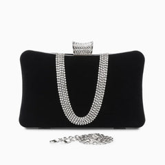 Vioraia (CS) Velvet Sparkles Clutch Bag