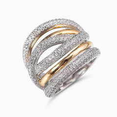 Vioraia Multi-Layer Sparkling Ring