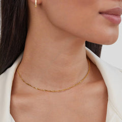 Vioraia Mila Twist Gold Chain Necklace