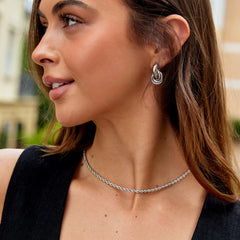 Vioraia Calla Silver Twisted Chain Necklace