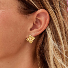 Vioraia 18K Gold Flower Earrings