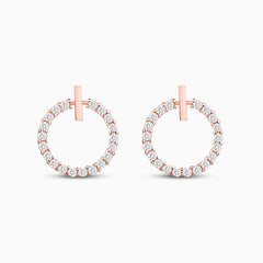 Vioraia Sparkling Open Circle Stud Earrings