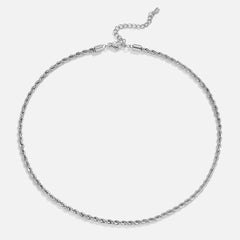 Vioraia Calla Silver Twisted Chain Necklace