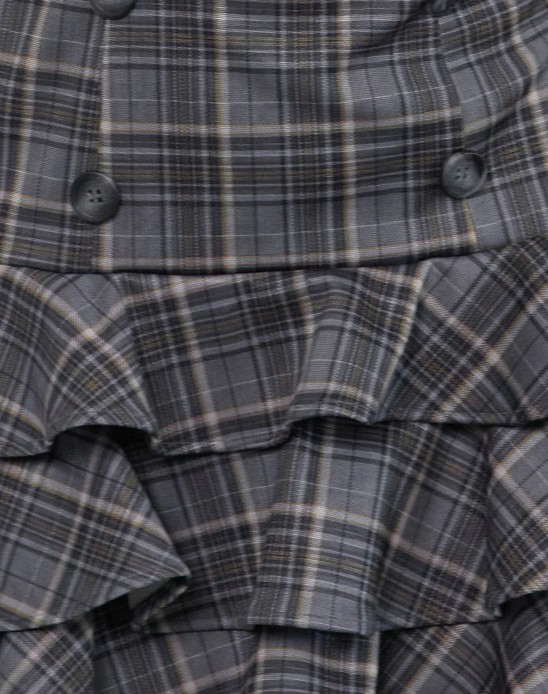 Pramila Mini Dress in Check Tailoring Grey