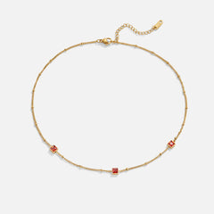 Vioraia Alberta Red Crystal Necklace
