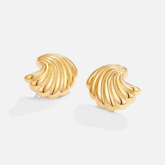 Vioraia 18K Gold Shell Earrings