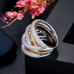 Vioraia Multi-Layer Sparkling Ring