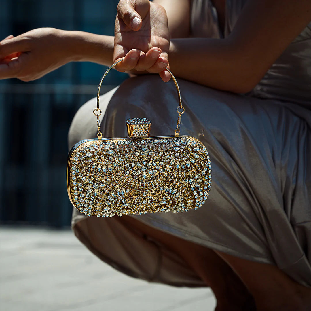 Vioraia Luxurious Flower Clutch Bag
