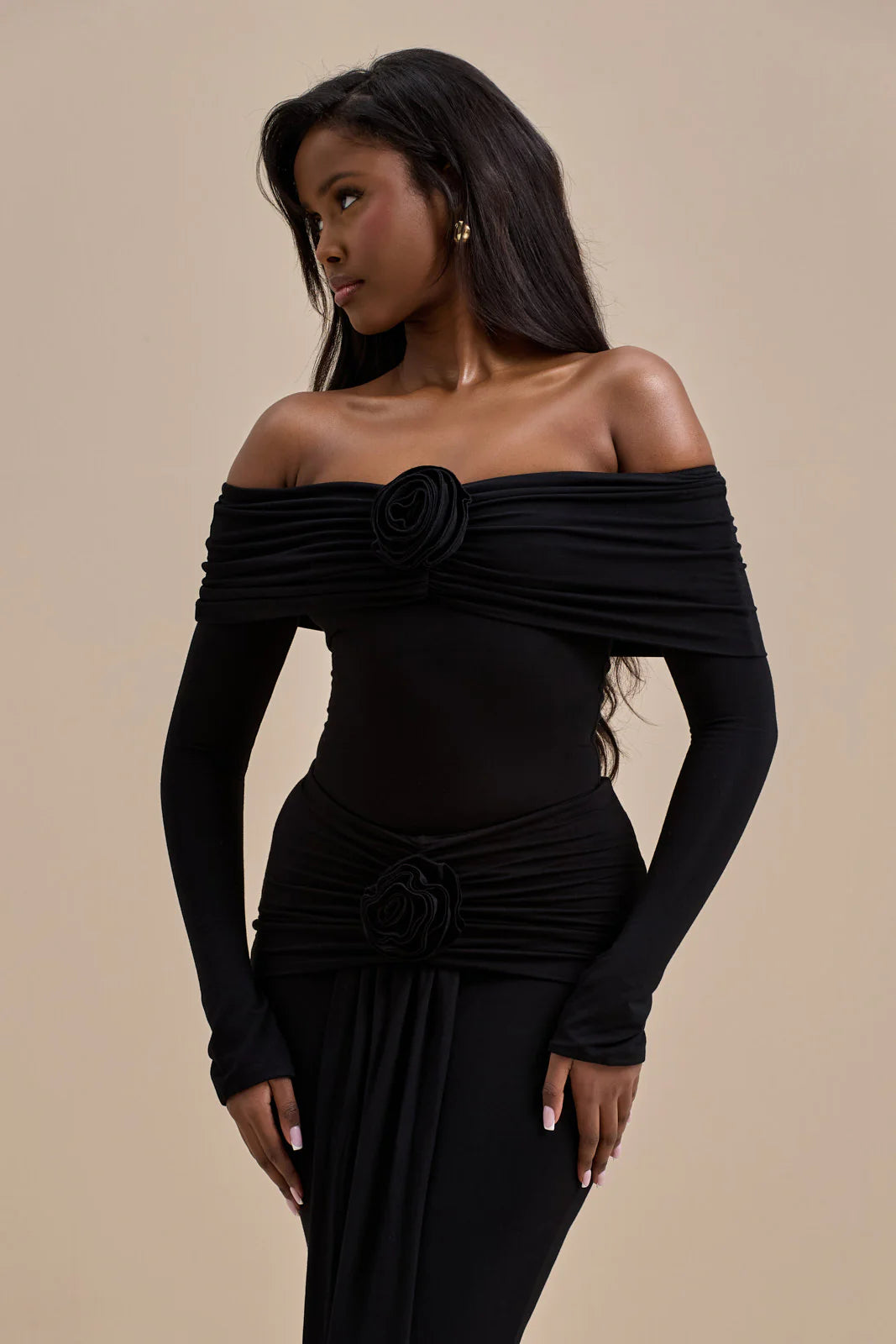 BELLE ROSE BODYSUIT | BLACK - SALE