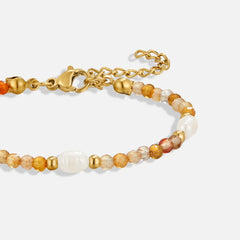 Vioraia Agate & Pearl Bead Bracelet