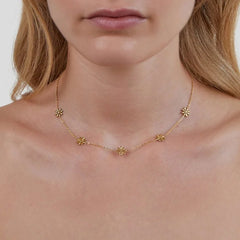 Vioraia Flower Power 18K Gold Necklace