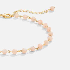 Vioraia Blush Pink 18K Gold Anklet