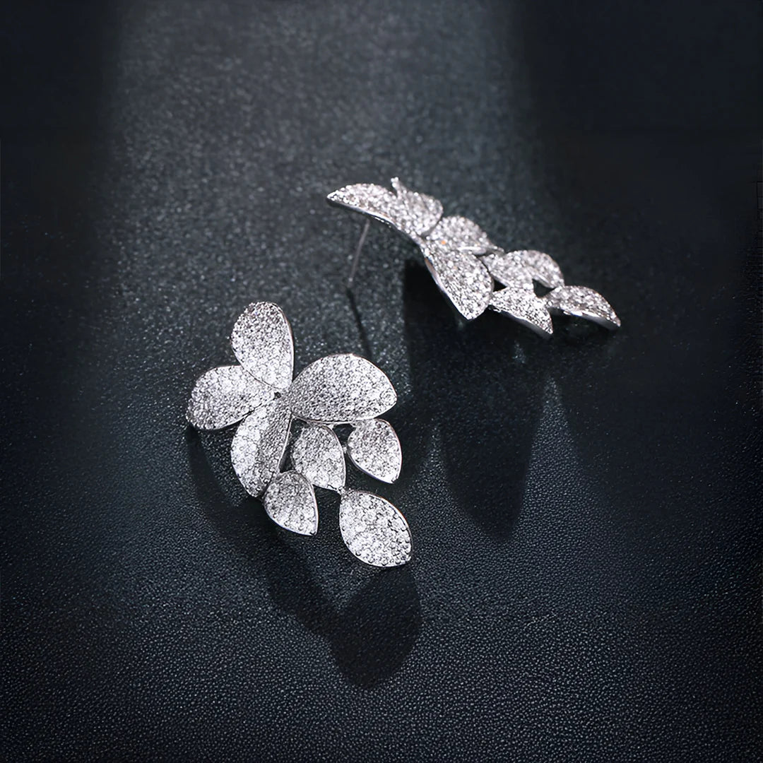 Vioraia Petal Glint Studs