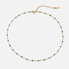 Vioraia Mila Black Bead Necklace