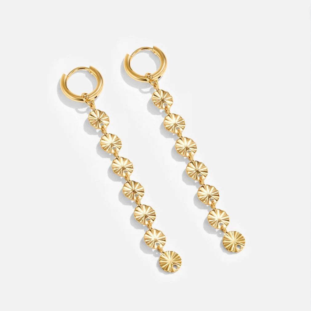 Vioraia Amari 18K Gold Disc Earrings