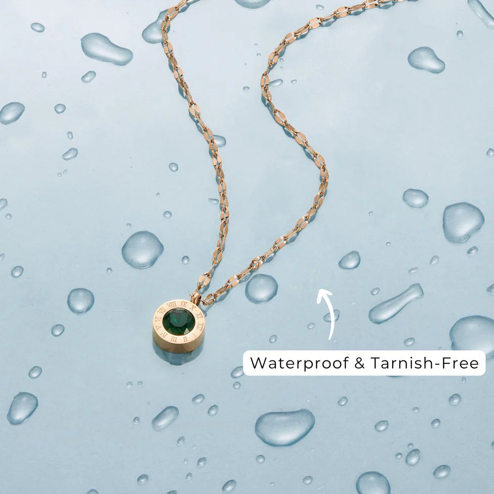 Vioraia Green Crystal Athena Necklace