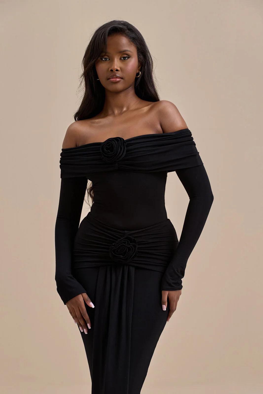 BELLE ROSE BODYSUIT | BLACK - SALE