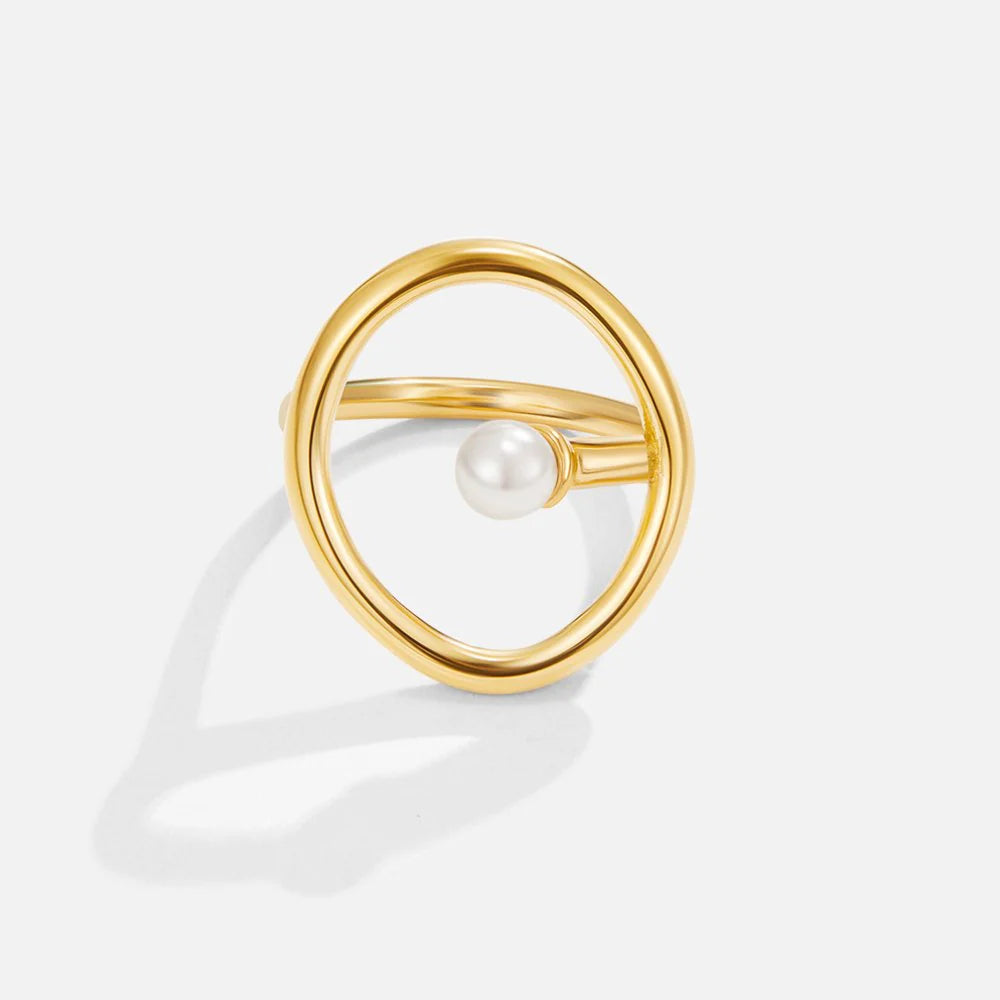 Vioraia Melisa Pearl Gold Ring