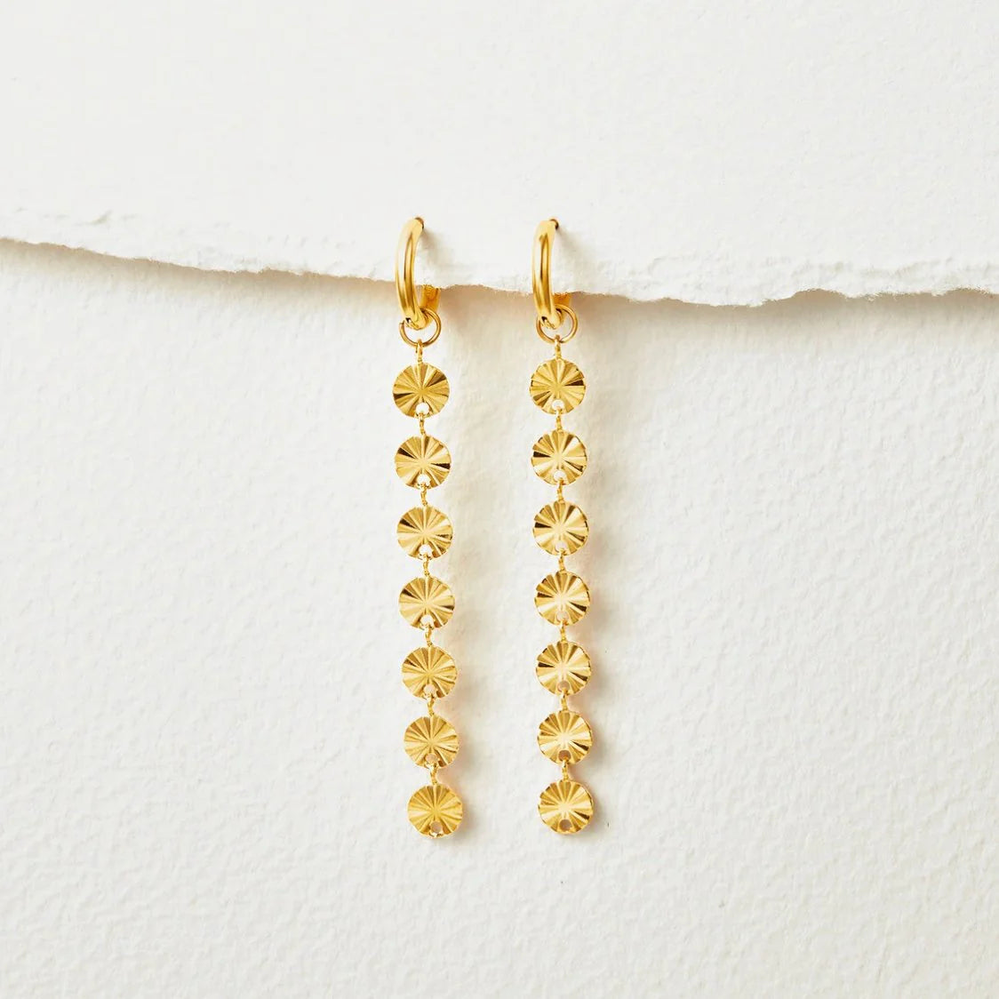 Vioraia Amari 18K Gold Disc Earrings