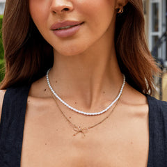 Vioraia Anika Gold Bow Necklace
