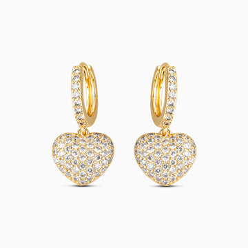 Vioraia The Hills Heart Pendant Earrings